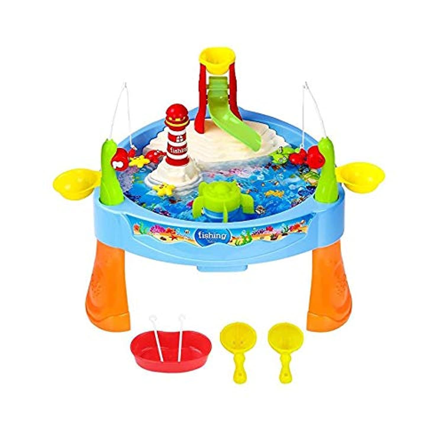 Kid's mini fishing game set with music and light (random color)