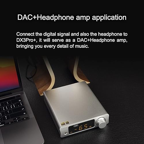 Miniatura 5 de Topping DX3pro+ LDAC Amplificador de auriculares - ES9038Q2M XU208 NFCA Bluetooth5.0 Decodificador de audio USBOptCoax DAC AMP Preamplificador con