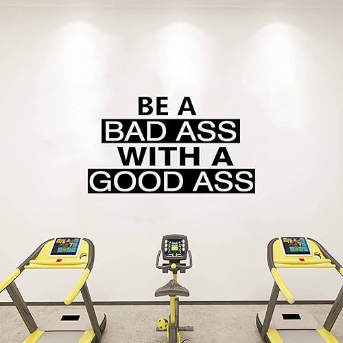 SEATUNE Calcomanías de pared para gimnasio, calcomanías motivacionales para pared, citas inspiradoras para mujeres, deportes, correr, yoga, baile,