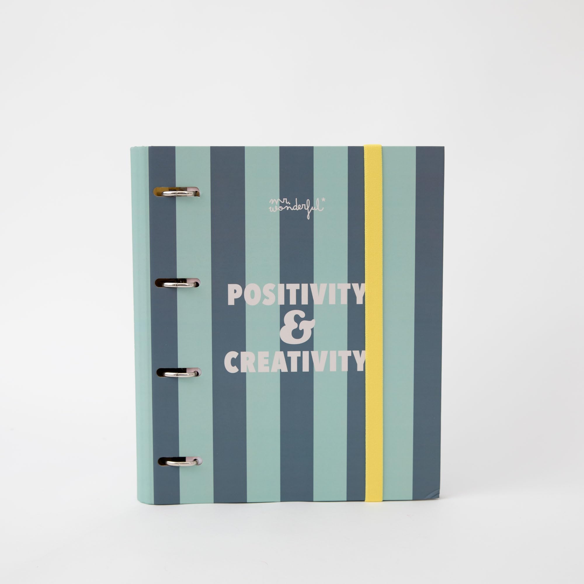 Mr. Wonderful - Folder with Rings and Sheets - Positivity & Creativity - Folder with 4 Rings - Includes Refill of Sheets - 120 Sheets