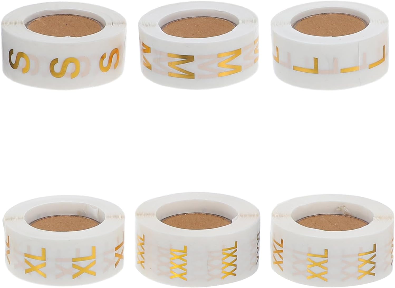Clothing Size Labels 20mm Round Adhesive Stickers Roll S-3xl Base 3000pcs (6 Sizes, 500 Labels Each) for Apparel Organization Retail Inventory Management