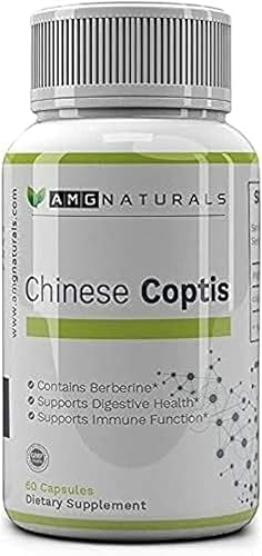 Coptis chino (coptis chinensis) - Sin aglutinante, sin rellenos - Hierba entera potente Huang Lian Su - Hilo de oro 550 mg Berberina Coptisine - El