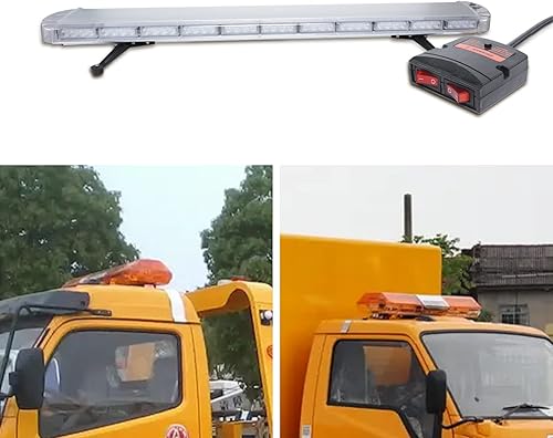 Miniatura 5 de CHUNILLE Barra de luz ámbar 96 LED de 51 pulgadas barra de luz de emergencia baliza de advertencia para camión de remolque estilo 3