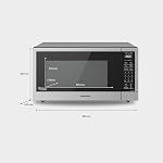 Panasonic NNST74LSC Famille Taille 1.6 Inverter Cyclonique Cu.ft Genius 1200 W Four à micro-ondes, 15 Menus de cuisson automatique, serrure enfant, acier inoxydable