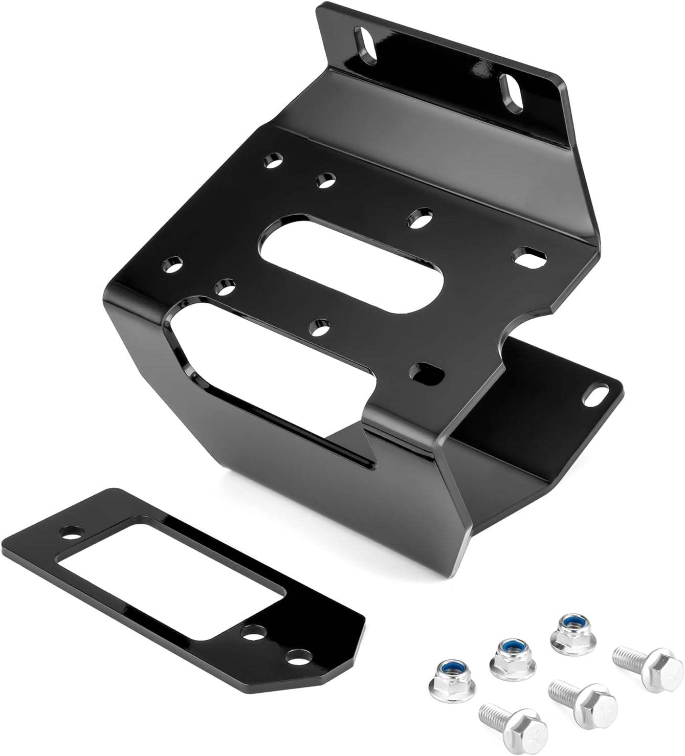 WeiSen Front Bumper Winch Mount Plate Bracket Kit Compatible with Honda Pioneer 1000/1000-5 6 2016-2025
