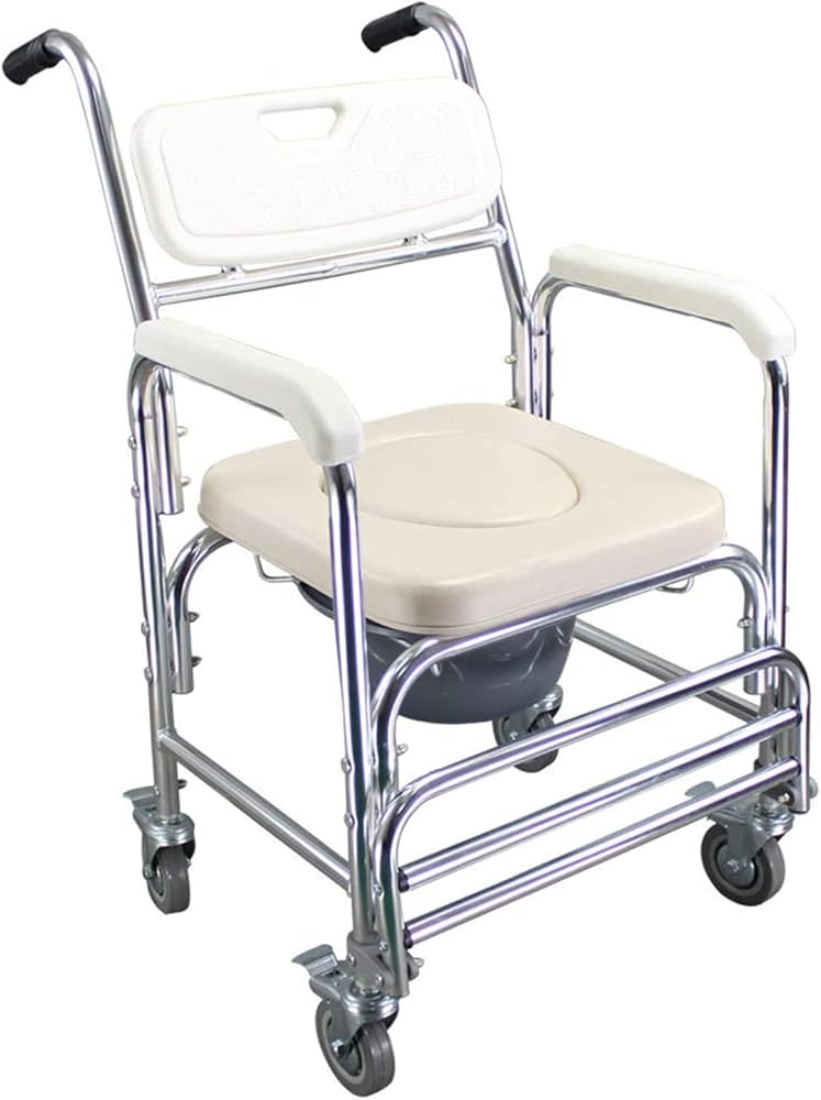 DMI Rolling Shower And Commode Transport Chair With Padded, 43 OFF
