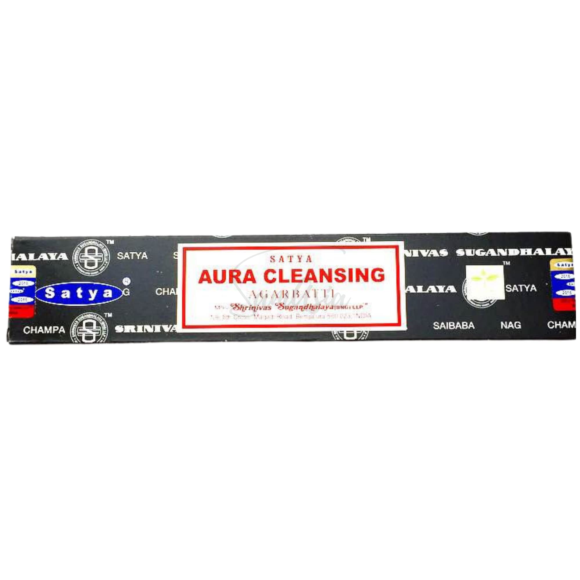 Samasia Satya Nag Champa Aura Cleansing Incense Sticks | X1 Pack | Comes With Bookmark | Incense Can Be Used For Aromatherapy, Yoga, Meditation And Relaxation