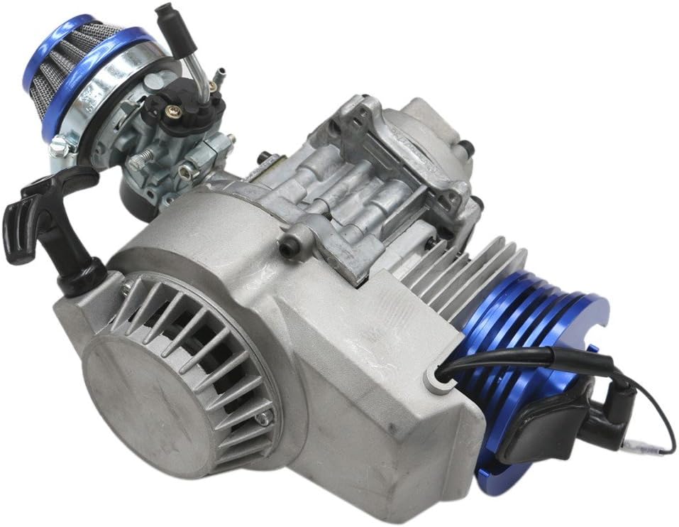 49cc 2 Stroke Engine Motor for Mini Pocket Bike Gas G-Scooter ATV Quad Bicycle (Blue)