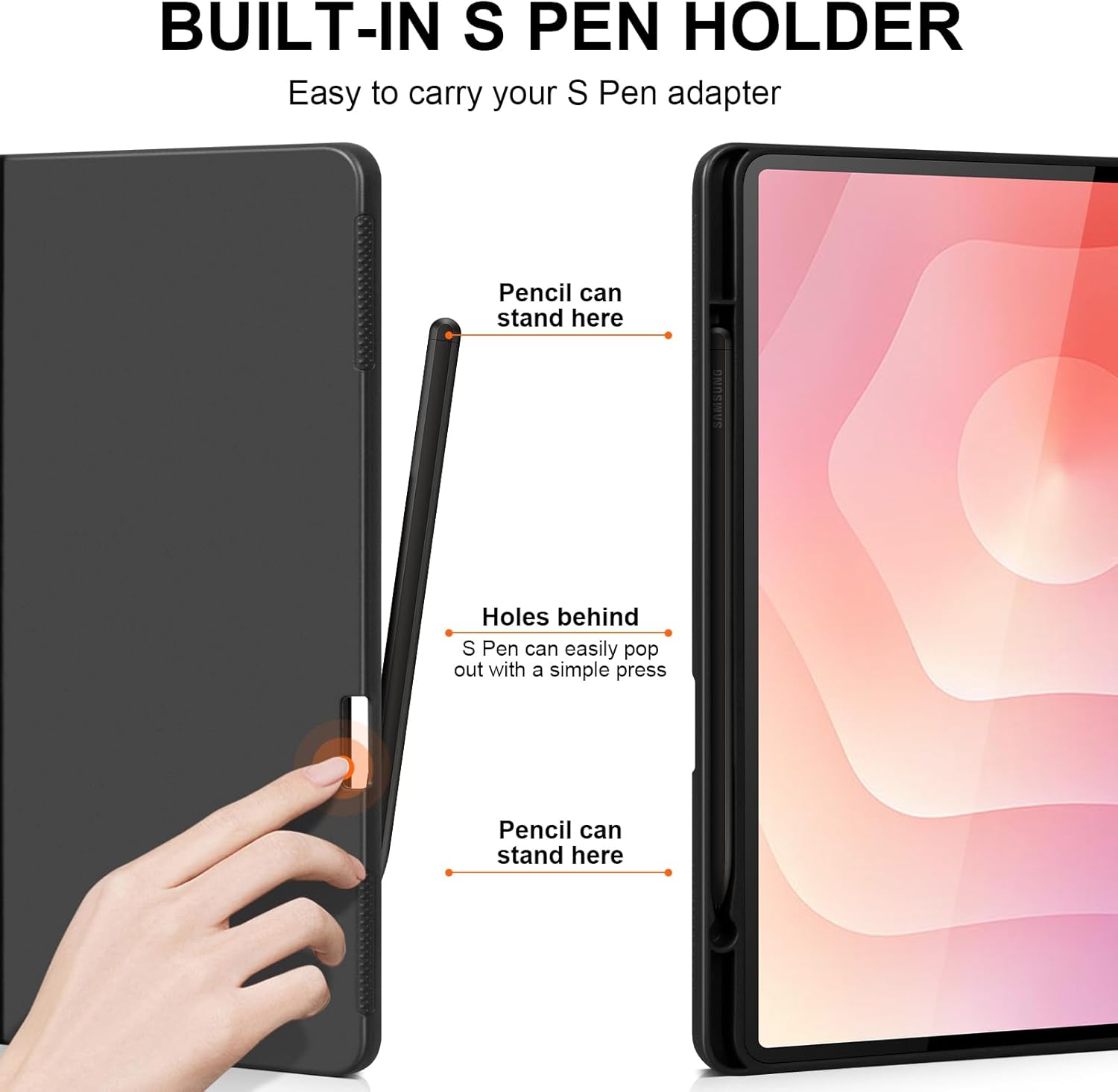 for Samsung Galaxy Tab S11 11 Inch Case 2025, Slim Folio Cover with S Pen Holder, Auto Wake/Sleep, Adjustable Kickstand, Shockproof Hard Shell, Premium Microfiber Leather - Gray Brown
