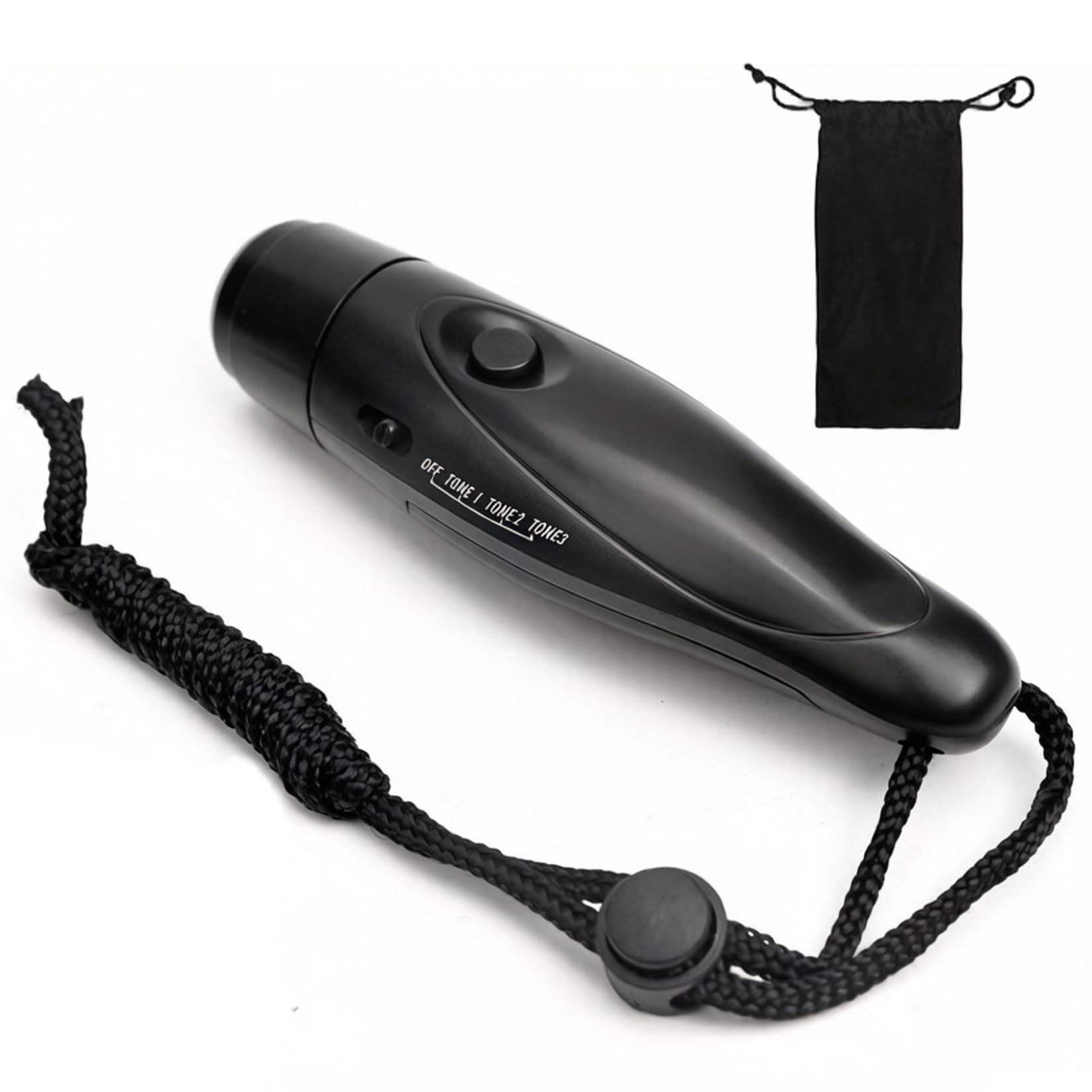 Monwssoe Bear Horn Electronic Air Horn, 120db Loud Safety with 3 Tones, Bear Horns for Hiking & Camping, Portable for Sports Events and Emergency Use, Black