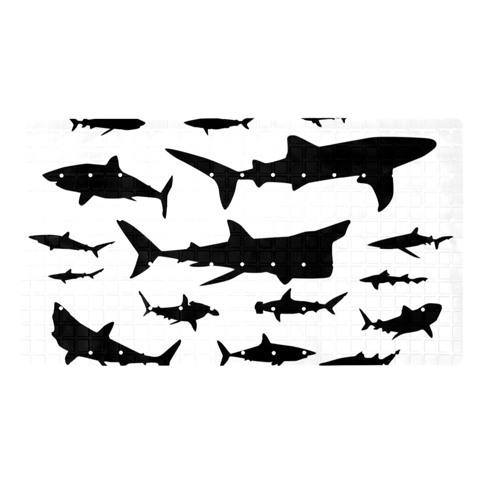 Tapis de bain pour s'asseoir Requin antidérapant avec ventouses