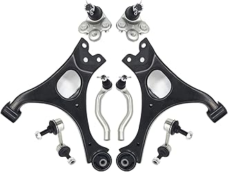 8 Pcs Suspension Control Arm With Ball Joint Sway Bar Link Tie Rod Ends Kit Replacement For 2006-2011 Honda Civic 1.8L