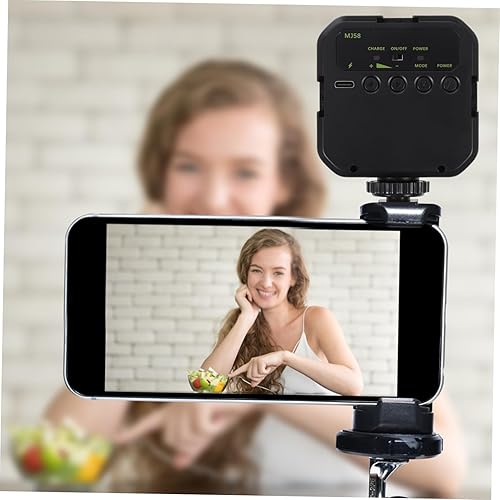 Miniatura 7 de Luz de relleno para cámara, montaje en trípode, luz de video LED recargable, luz de video RGB, iluminación de fotografía, luces de cámara para