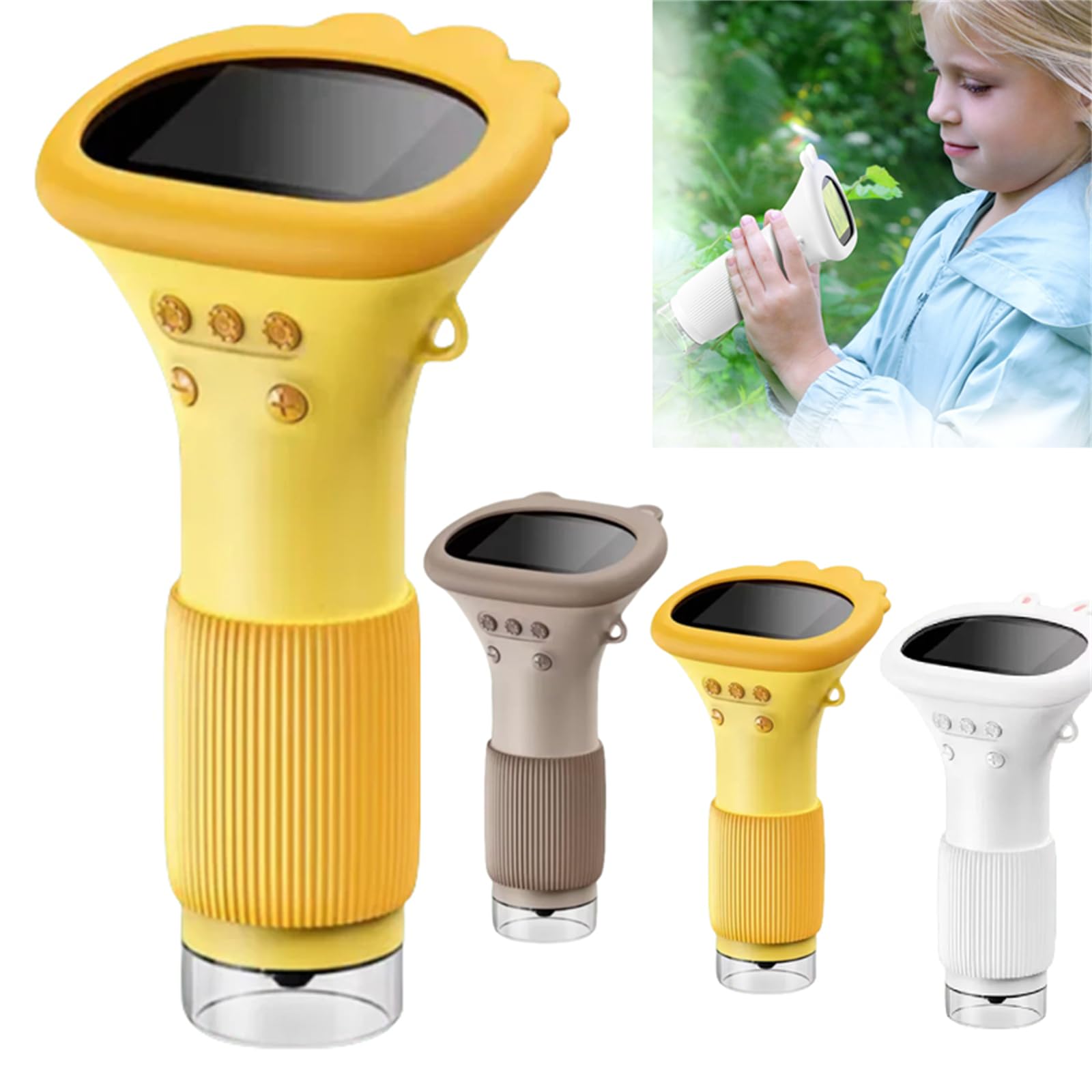 Minilabbies Microscopio Digital Portátil Con Zoom 200x Y Pantalla HD De 2 Pulgadas - Ideal Para Niños De 8 A 12 Años, Exploración Científica Divertida