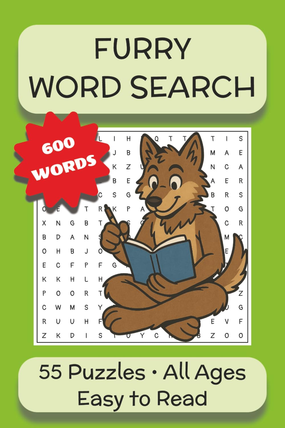 Furry Word Search: A Furry-Inspired Word Search Book with 55 Puzzles and 600 Original Words & Phrases