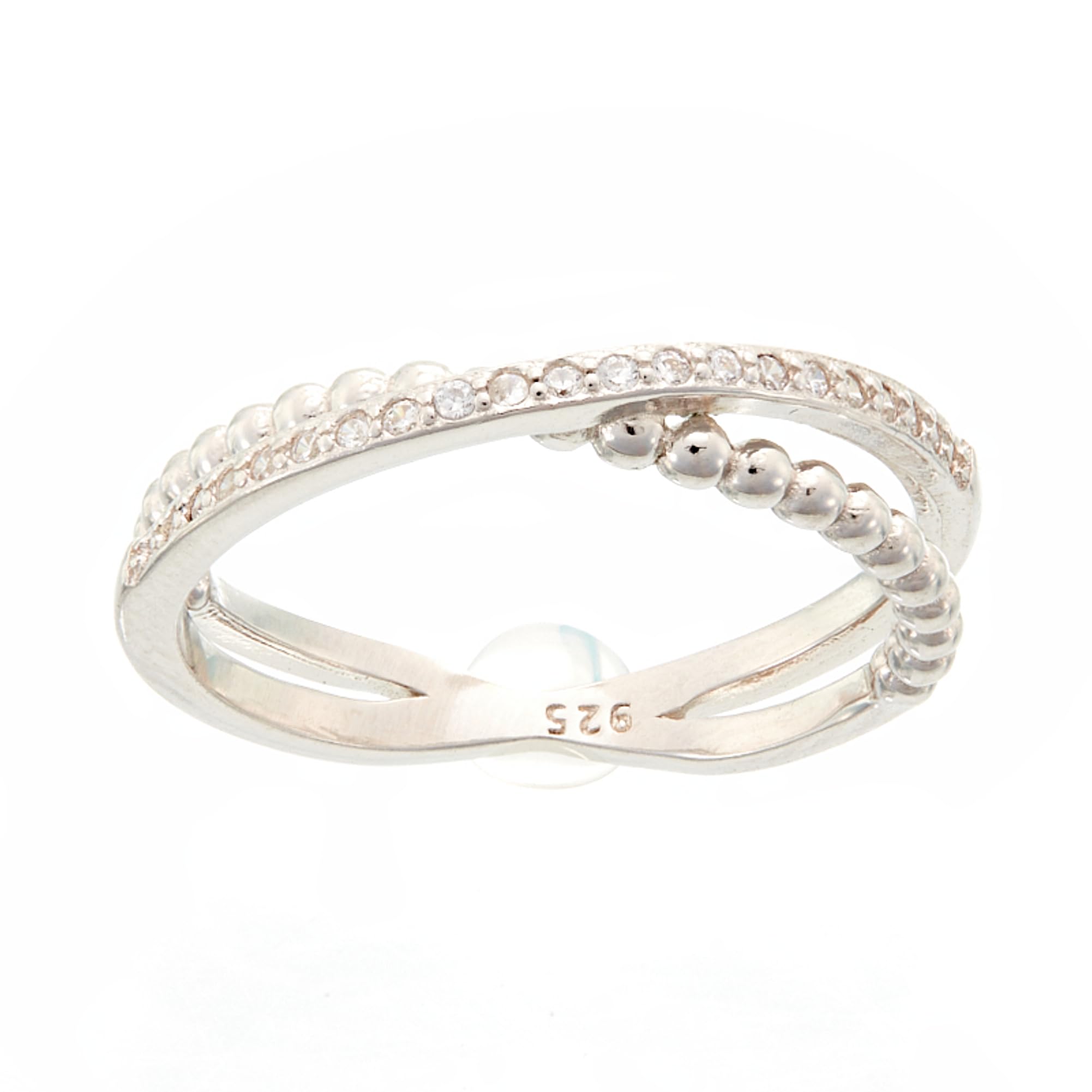 Beneto Bague Double Ring Silver AGG145 Circuit 54 mm sBE0434-54 Métal