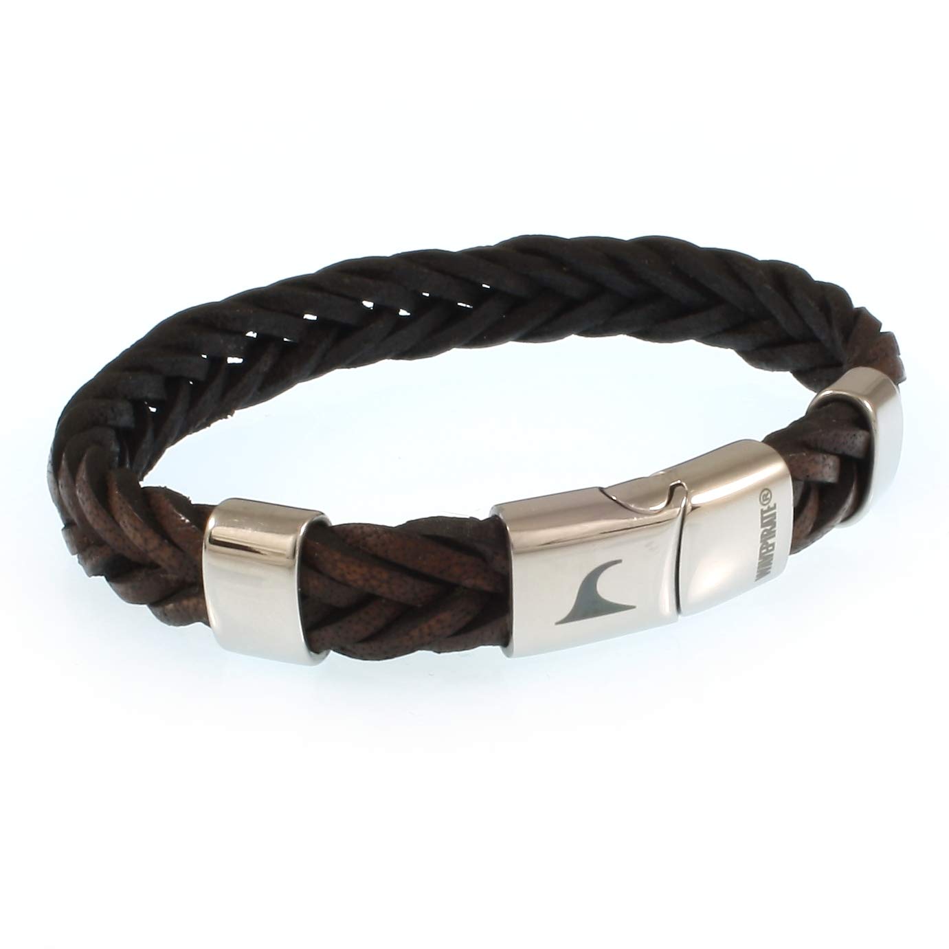 Echt Leder-Armband Groove F10 Dunkelbraun Herren Männer