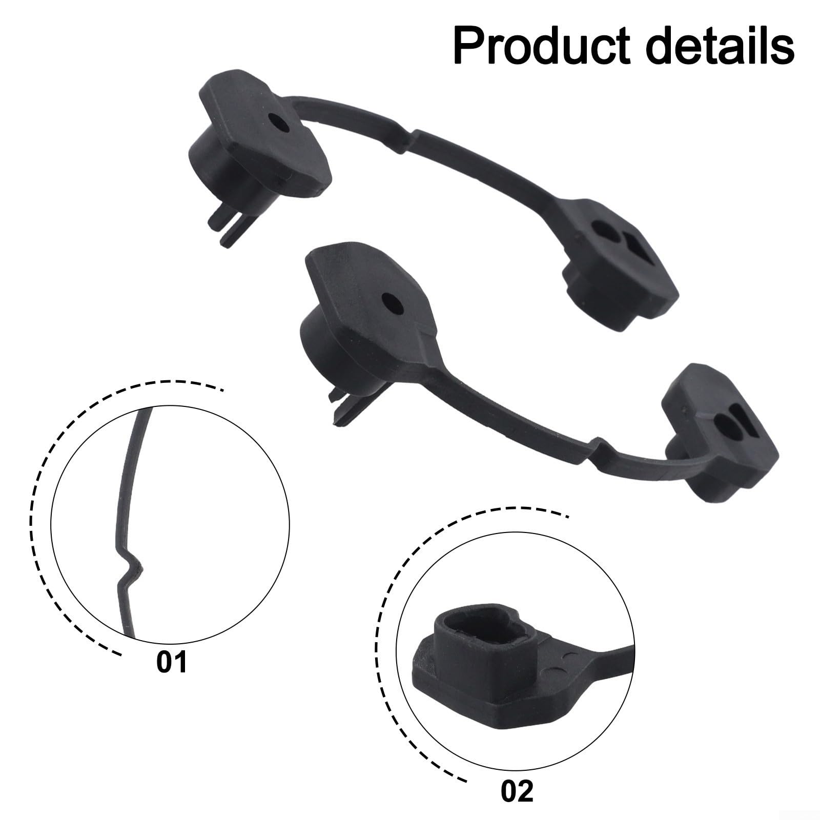 Schiebedach Schieberführung für CABRIO Verriegelungshaken Reparaturset kompatibel mit für SMART W451 2007-2014, Kunststoff, Schwarz, 1 Paar, OEM A4517760016