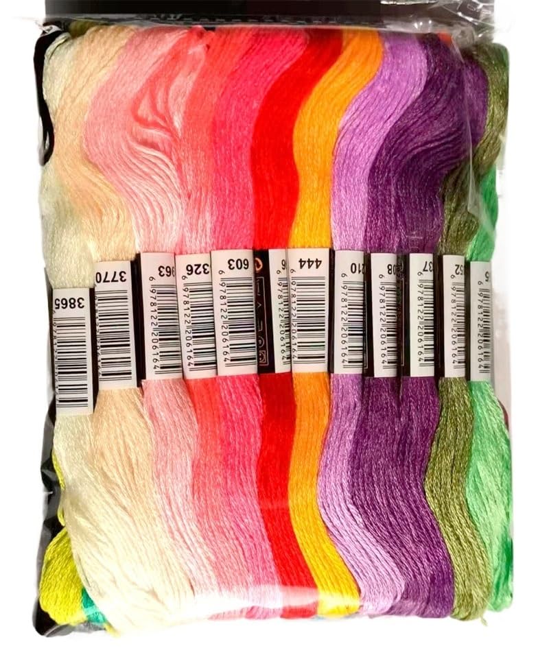 Fil de soie broderie point de croix éclatant écheveau 6 brins