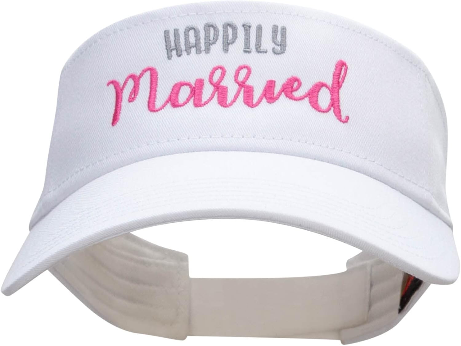 Happily Married Forever Embroidered Cotton Twill Sun Visor
