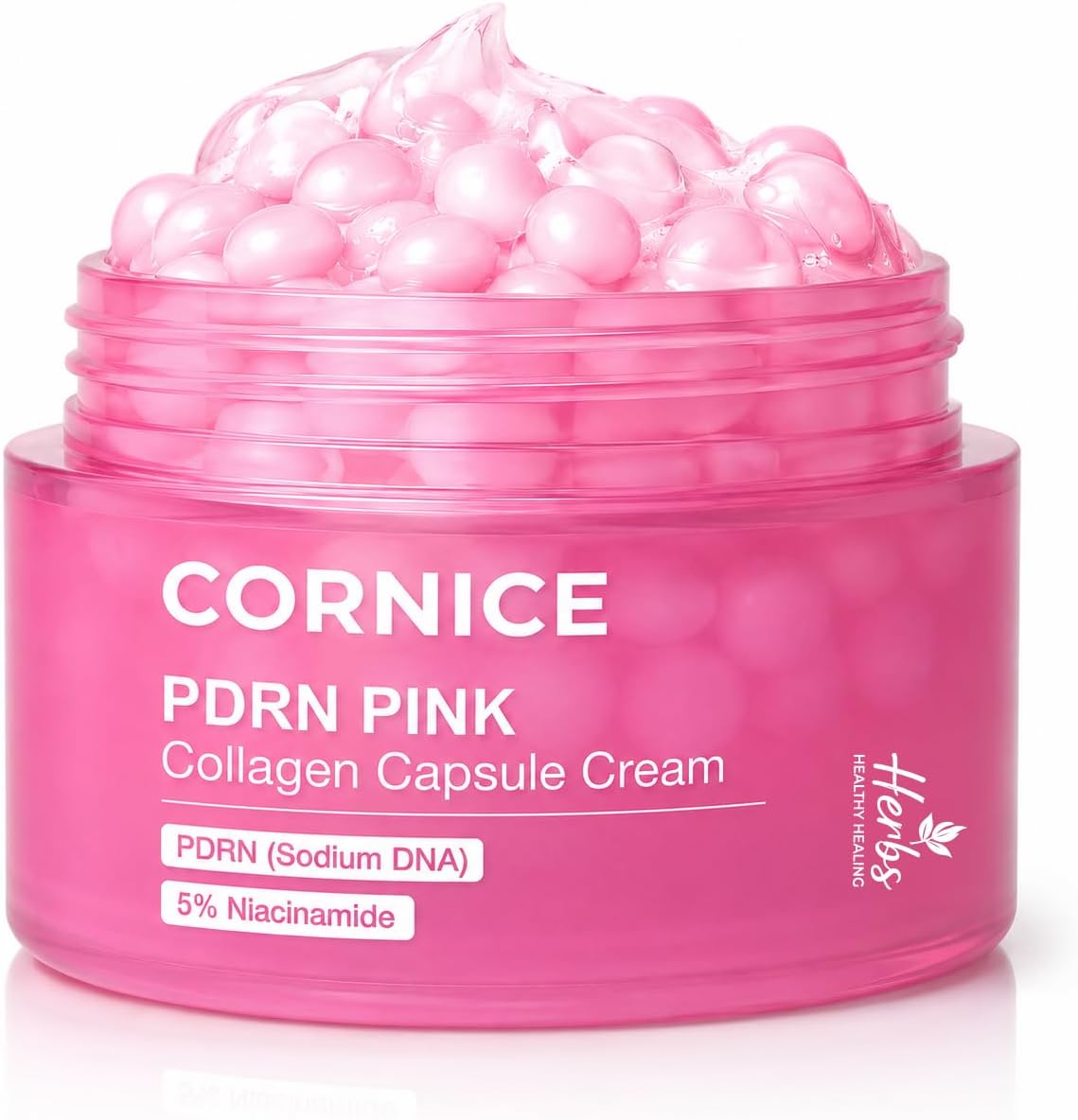 Salmon PDRN Pink Collagen Capsule Cream for Face – Korean Face Moisturizer with Niacinamide, Hyaluronic Acid & Retinol – Lightweight Gel Cream for Dry, Dull-Looking Skin, 1.94 oz