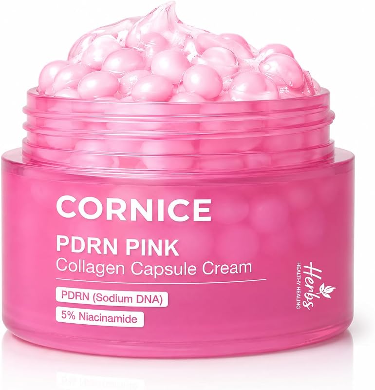 Creme facial em gel com cápsulas rosas, colágeno, niacinamida, ácido hialurônico e retinol Cornice, 55 g