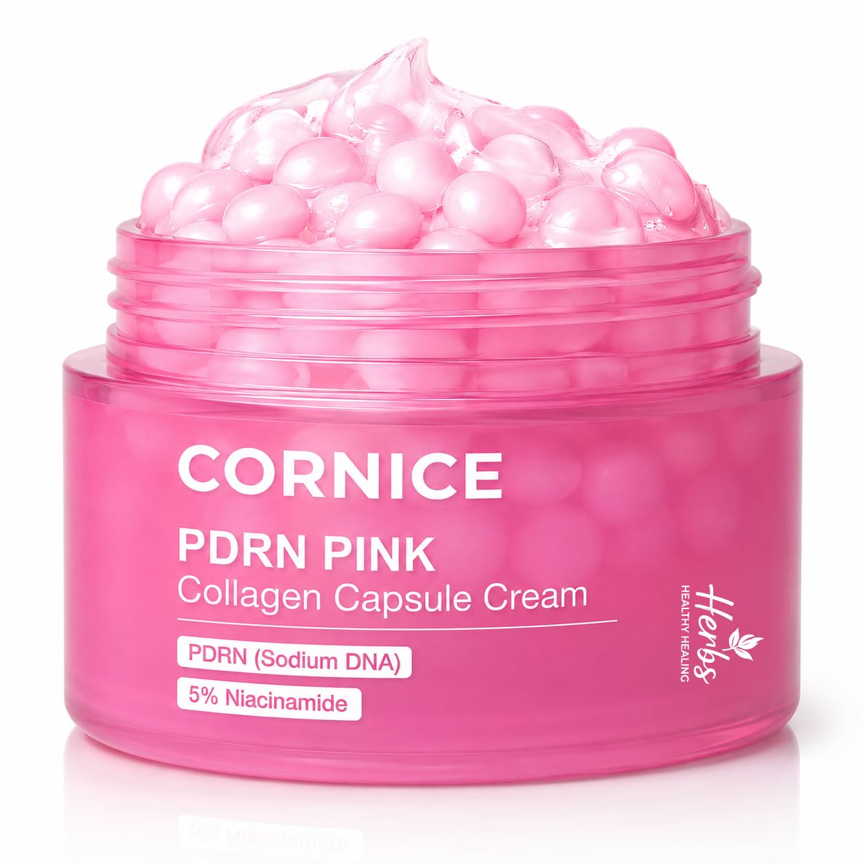 Salmon PDRN Pink Collagen Capsule Cream for Face – Korean Face Moisturizer with Niacinamide, Hyaluronic Acid & Retinol – Lightweight Gel Cream for Dry, Dull-Looking Skin, 1.94 oz