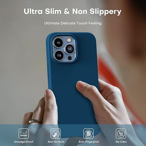 Vista 526 de TOCOL - Funda 5 en 1 para iPhone 11, con 2 protectores de pantalla + 2 protectores de lente de cámara, funda delgada de silicona líquida a prueba