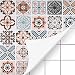 KINLO Papel Pintado Pared Adhesivo con la Imagen Mosaico Retro Colores, Pegatina...