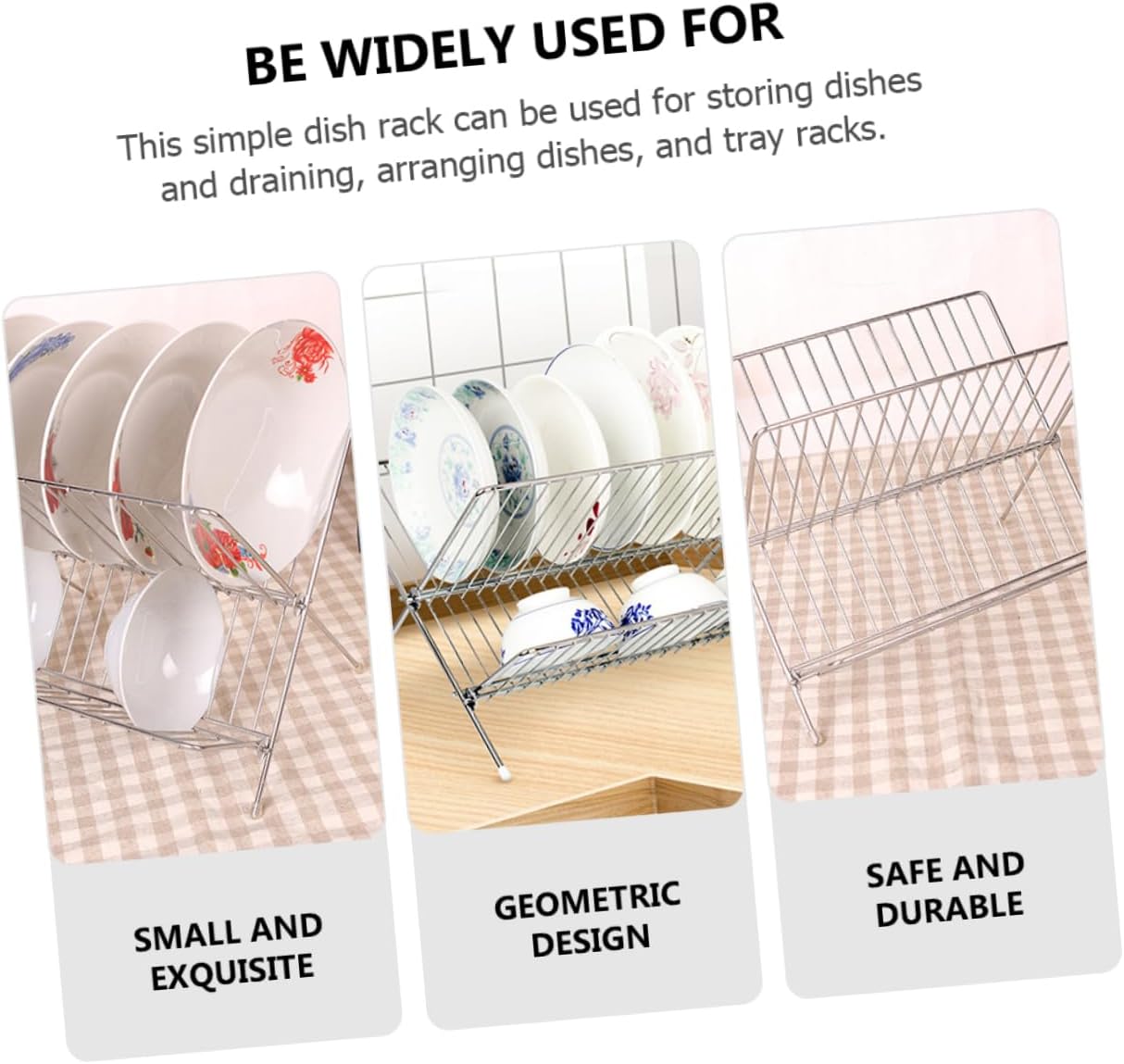 Zerodeko 1pc Kitchen Storage Rack Dish Racks for Kitchen Counter Draining Bowl Dish Organizer