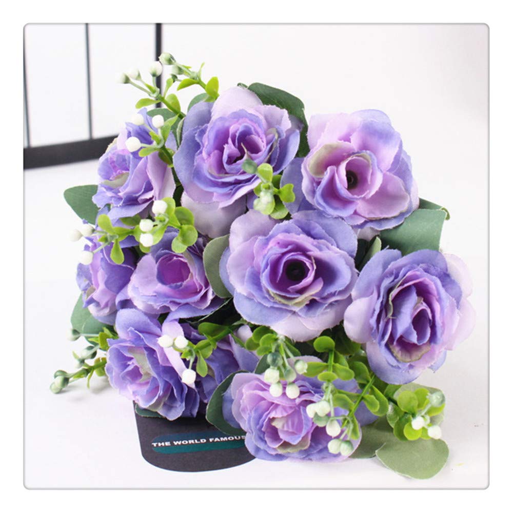 Bouquet di Fiori Artificiali Perla Europea Rose di Alta qualità Falsi per La Casa Decorazioni per Feste Cerimonia Fiori Regalo 28cm