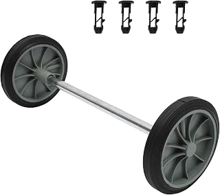 Cabilock Garbage can Wheels Replacement 7 Inch Plastic Trash can Pulley with Hollow Shaft for Easy Maneuvering and Quiet Operation