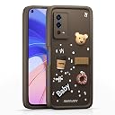 Pikkme Back Cover for Oppo A55 | Cute Fun Cartoon 3D Bear Silicone Full Body Protection Bumper Case (Brown) gallery image