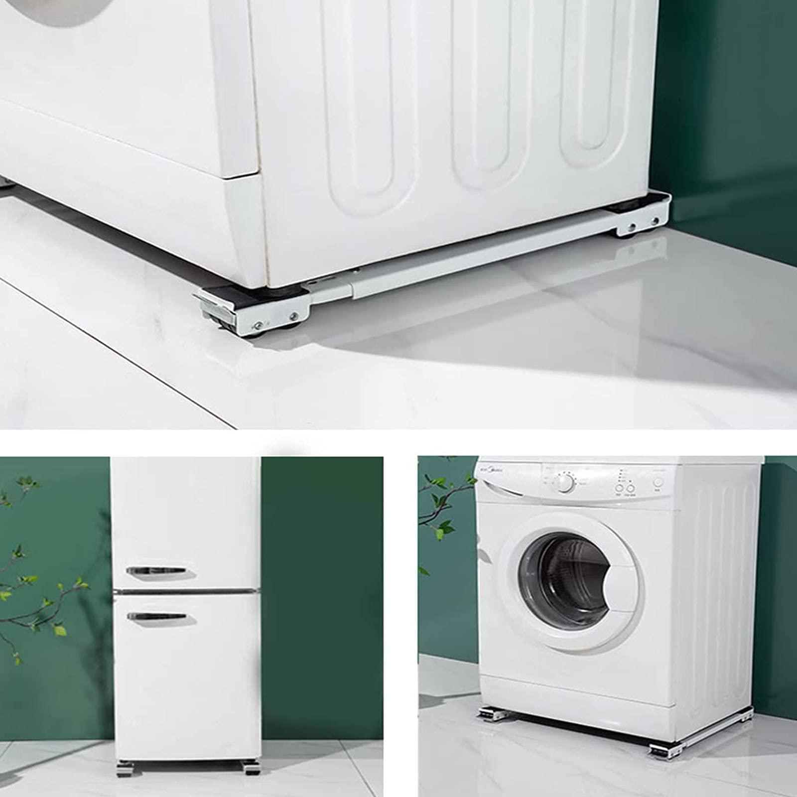 ミニ冷蔵庫スタンド モバイルベース ランドリールーム 洗濯機 乾燥機 ホワイト ミニ冷蔵庫スタンド モバイルベース ランドリールーム 洗濯機 乾燥機