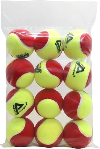 Miniatura 7 de LITIAN Pelotas de tenis para niños, 50% 75% de baja compresión, color rojo, naranja, verde, con fieltro duradero, más suaves que las pelotas de
