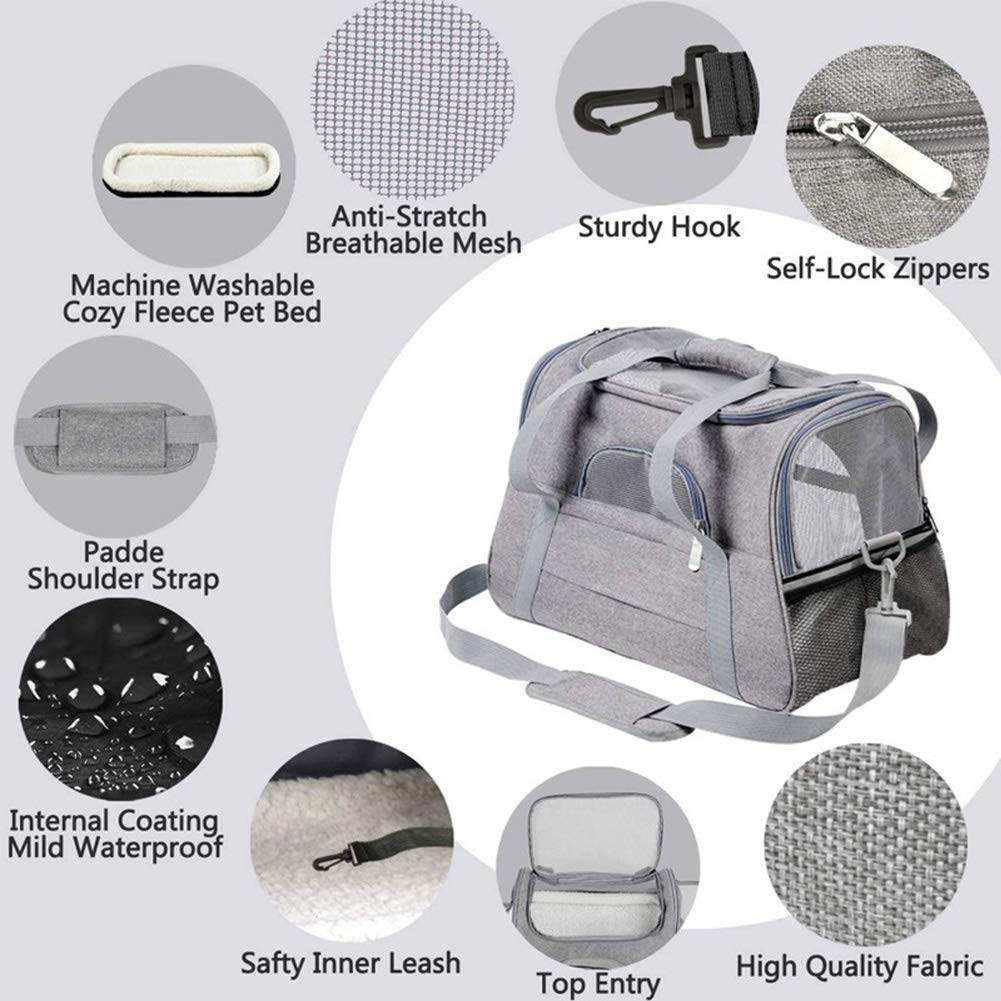 ETOPARS Foldable Pet Carrying Bag, Pet Travel Bag with Mesh Window, Portable Aviation Pet Outing Breathable Carrier Bag - Image 3
