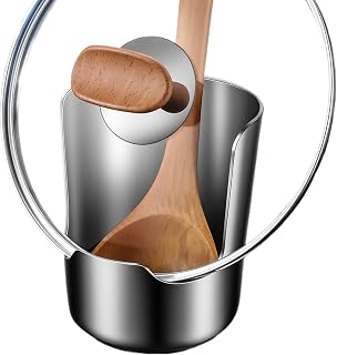 Pot Lid Holder While - Cooking Non-Slip Stainless Steel Thickened Spacious | Kitchen Tool Storage Rack Organizer For Scraper Ladles Tongs Spatula Cabinets Ovens Counters Stoves Top Kitchens