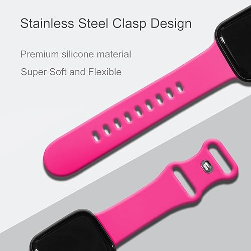 Miniatura 3 de Crefort Compatible con correas de Apple Watch de 1.496in, 1.575in, 1.614in, 1.654in, 1.732in, 1.772in, correa de repuesto deportiva de silicona