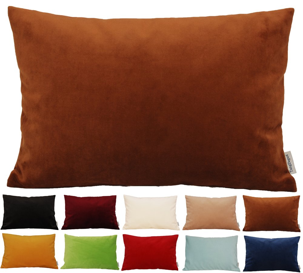 TangDepot 2-Pack Super Soft Velvet Pillow Covers, 20x20 Grass Green — view 108