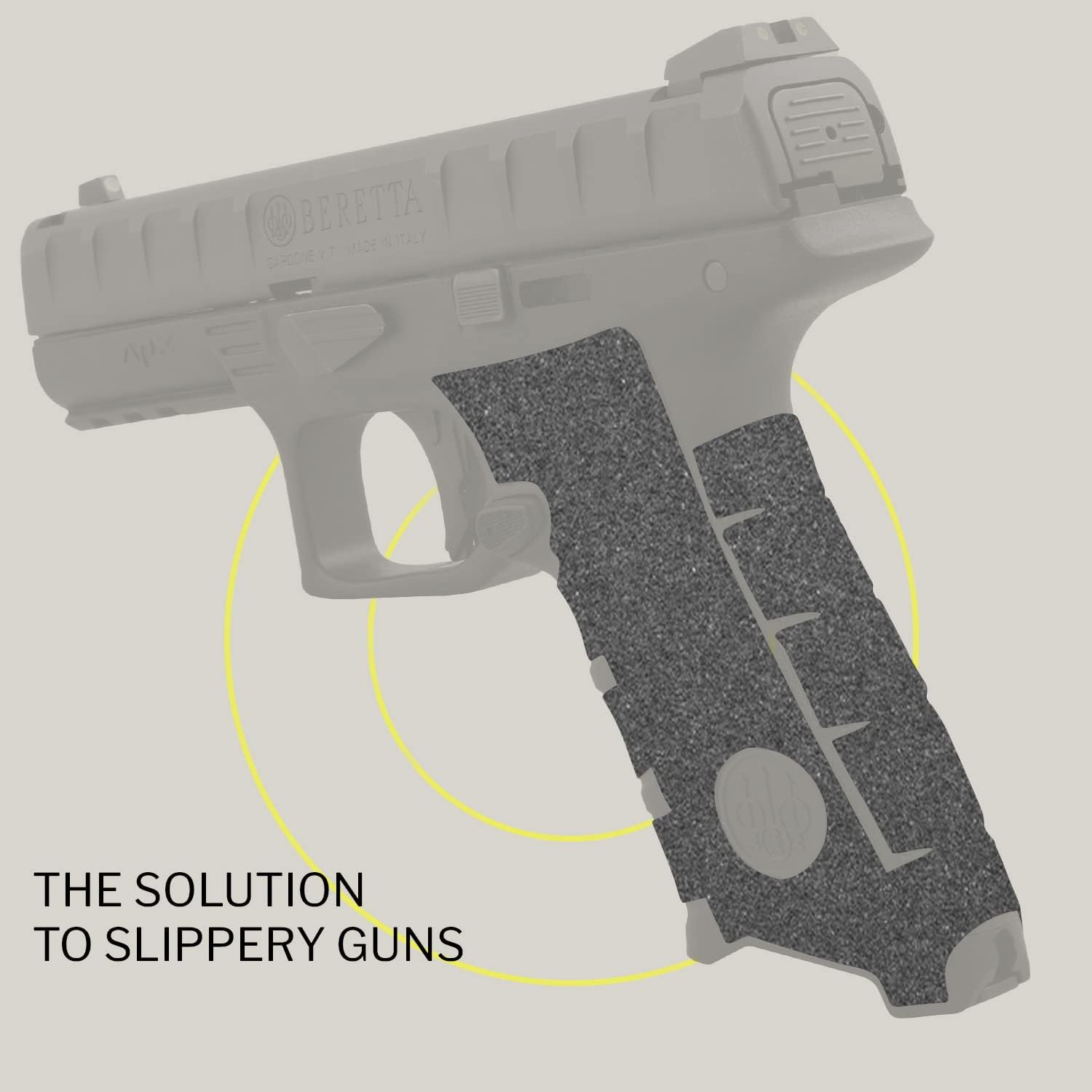 TALON Grips Adhesive Grip – Compatible with Beretta APX Full Size 9mm / .40 S&W – Made in The USA