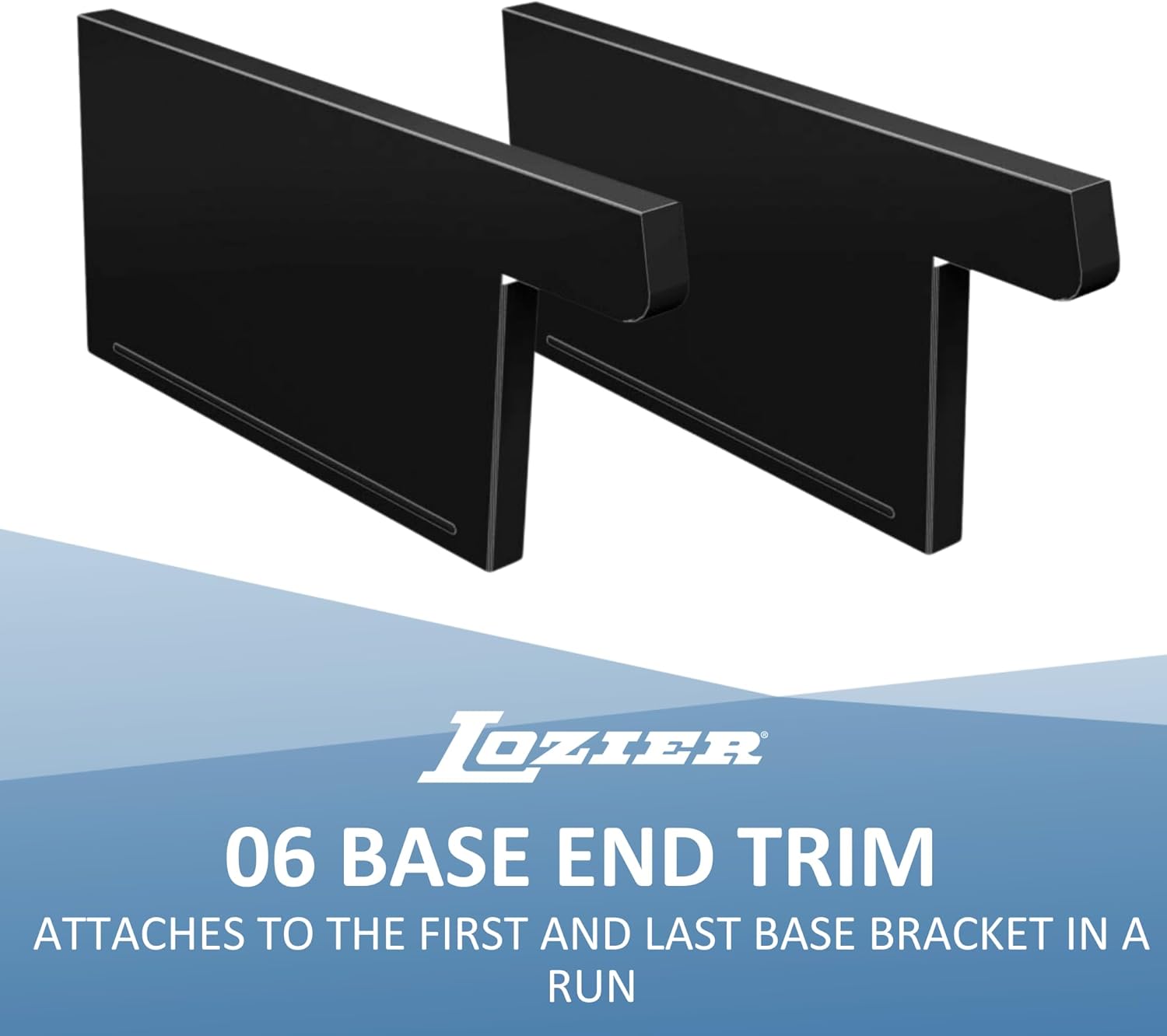 Lozier Base End Trim for 22" D Base Deck with 06 Base Brackets