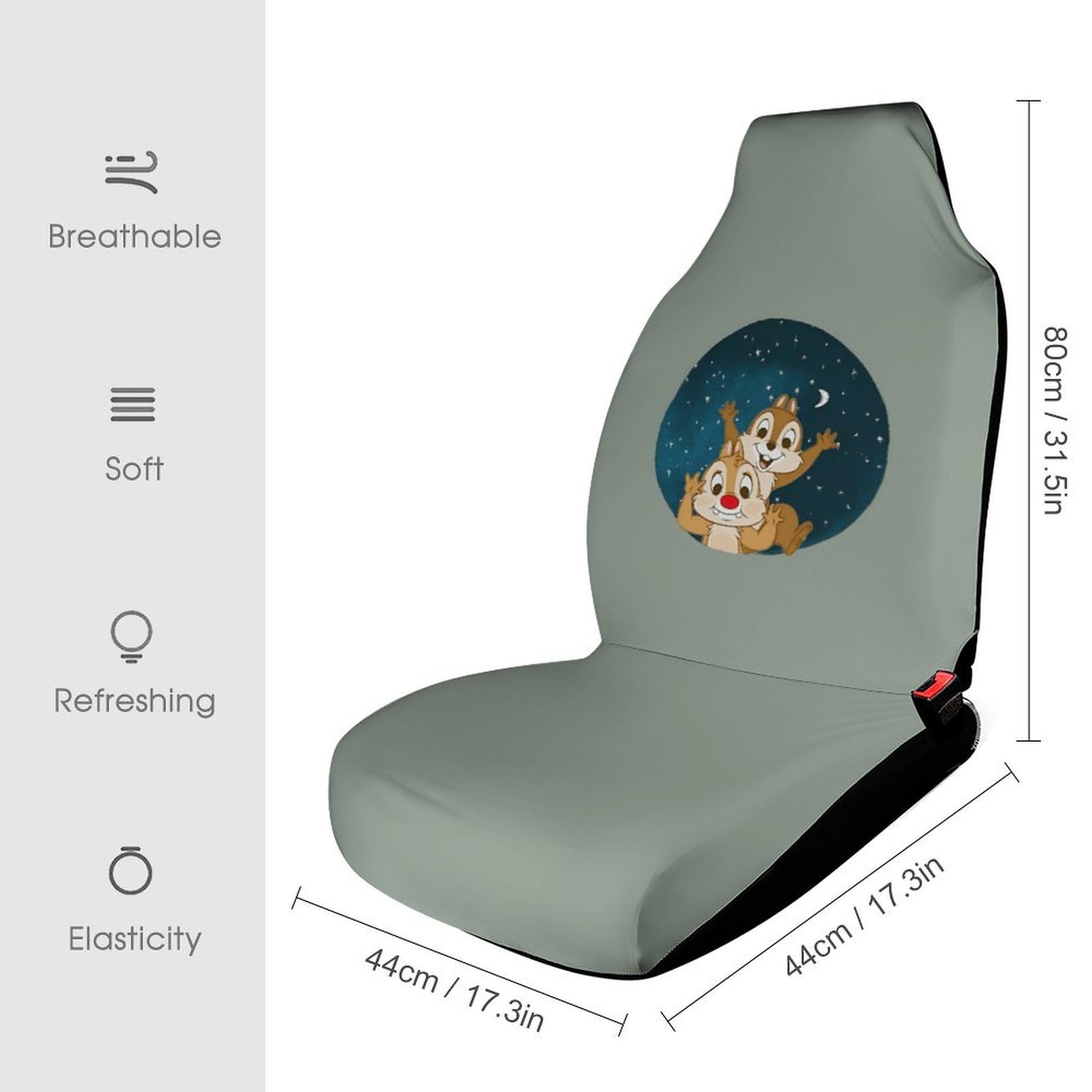 Amazon | チップとデール カーシートカバー 防塵 汚れ防止 取り付け 