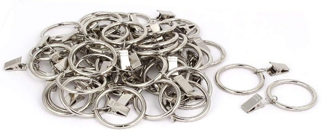 New Lon0167 36mm Inner Featured Dia Stainless Steel reliable efficacy Curtain Drapery Hanging Rings Clips 50 Sets(id:6e2 c1 2f 5eb)