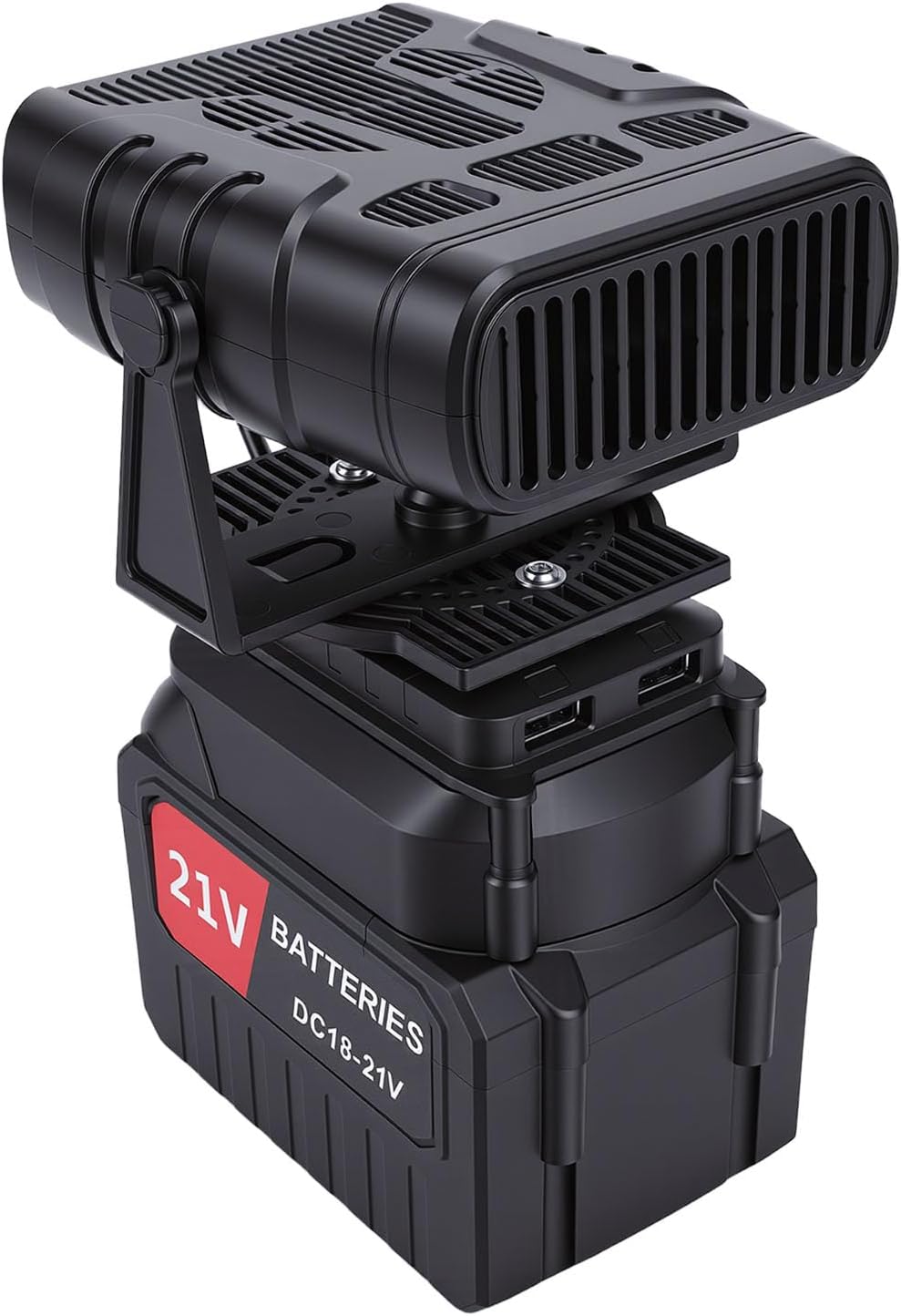 Calefactor Eléctrico Portátil con Termostato y 2 Modos, 2 Puertos USB