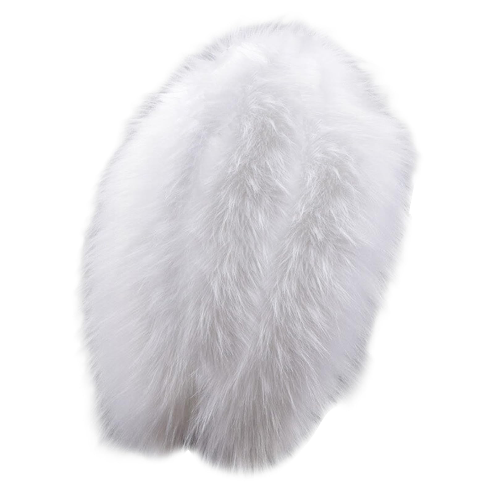 HUAJINGKEJI Women's Furry Plush Collar Trim for Hoods Replacement Shawl Large Scarf Wrap Stoles Winter Neck Warmer Coat Accessory