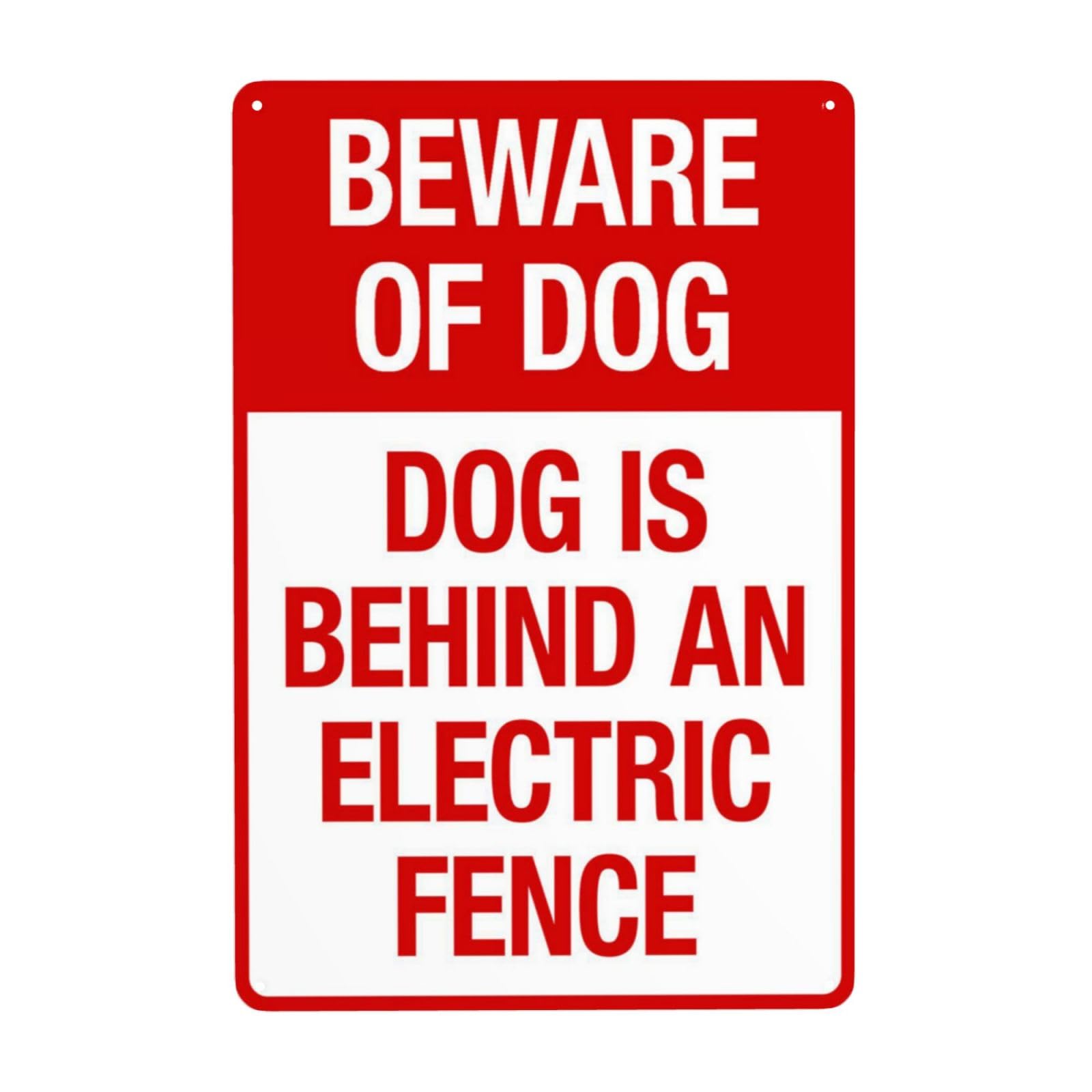 Retro Metal Tin Sign, Electric Fence Isolation Dog Warning Sign, Site Isolation Safety Reminder Decor, 8x12 Inch