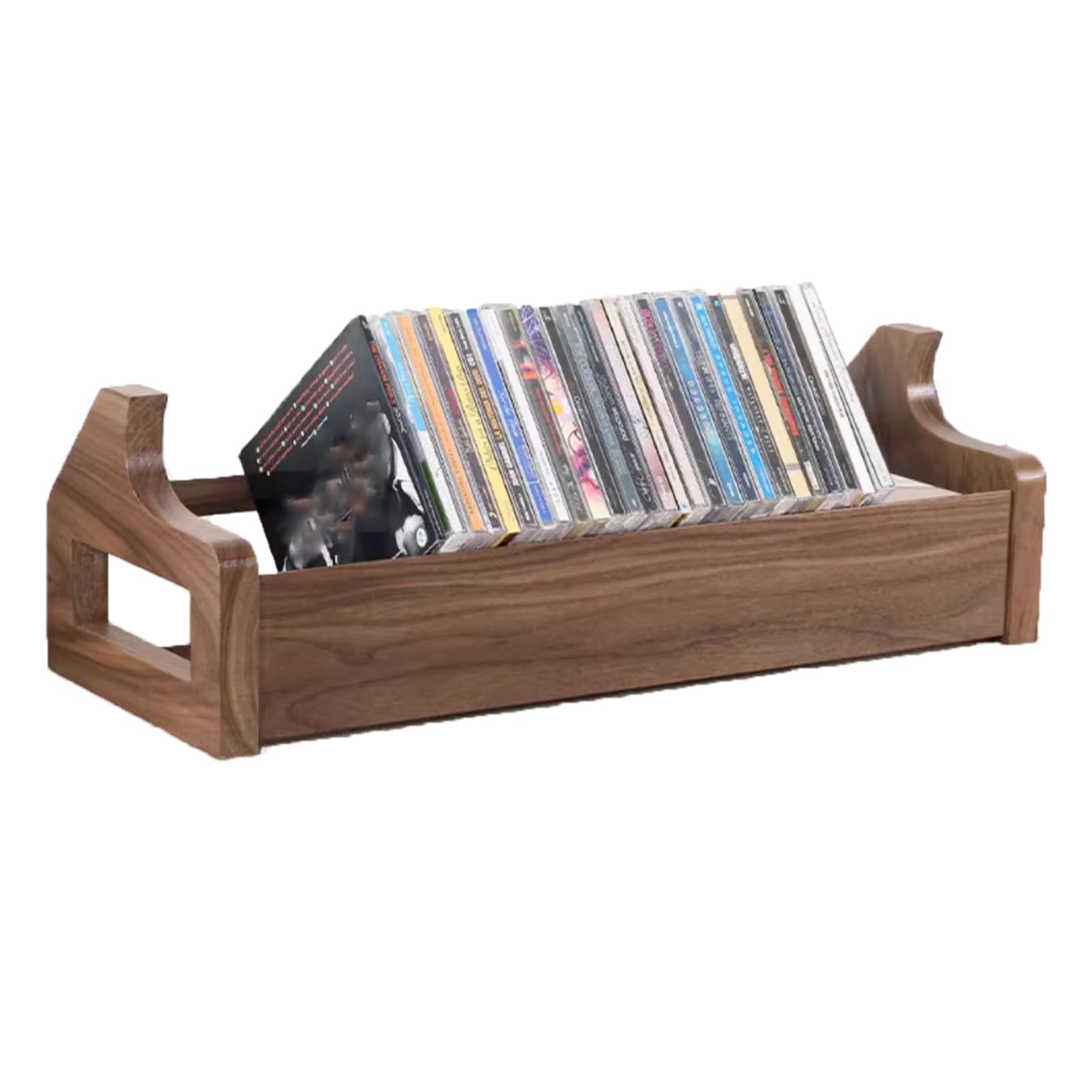 FfiMe Game Disc CD, regał na książki, na 40 płyt DVD, organizer do przechowywania multimediów, drewno, album muzyczny, stojak na albumy, stojak na albumy, uchwyt do przechowywania płyt