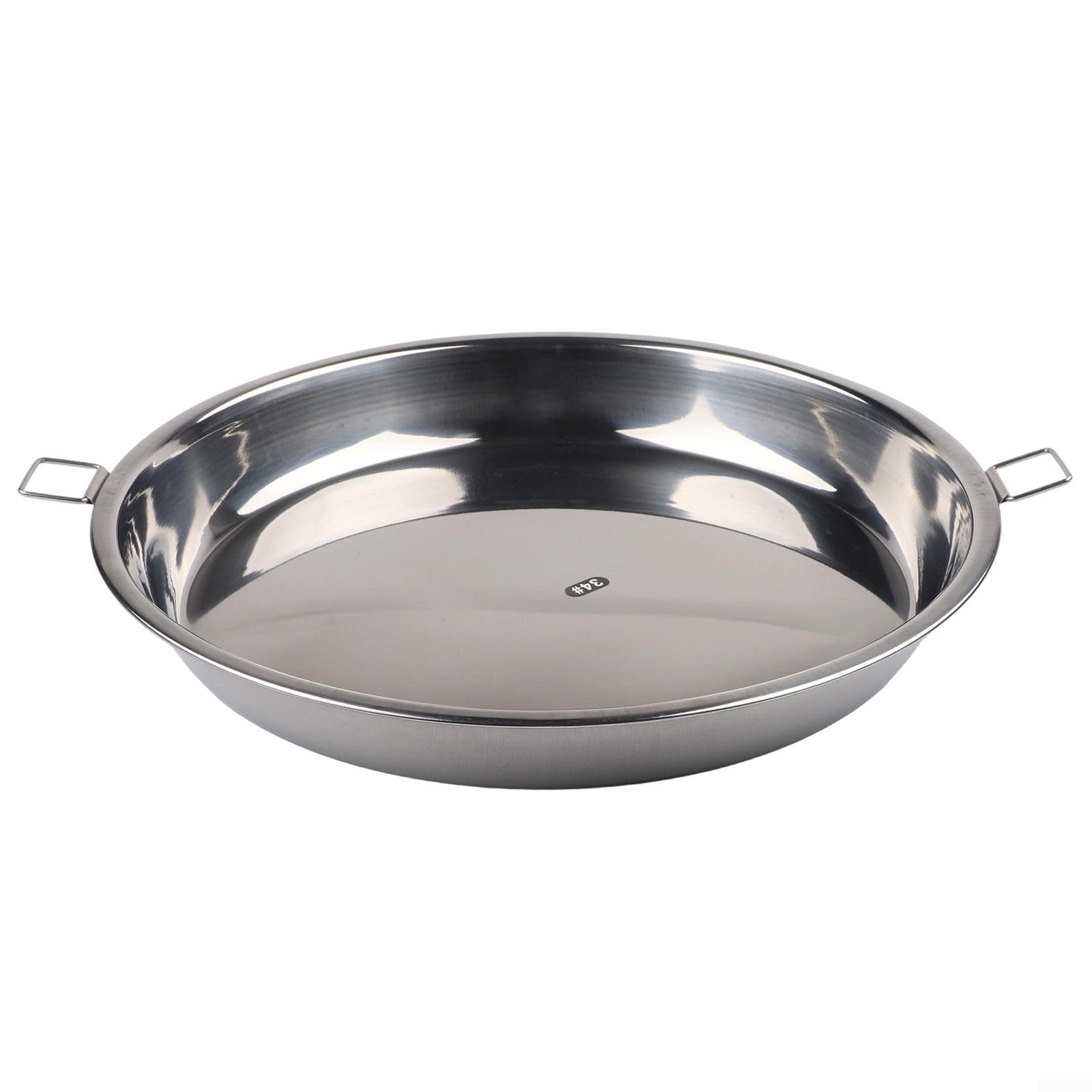 Bandeja de parrilla de acero inoxidable, sartén para pizza con asa para un fácil transporte, horno, barbacoa, hornear, asar, placa rectangular antiadherente perforada (34 cm)