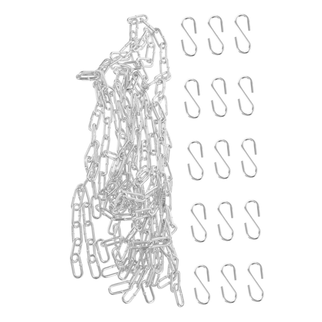 KICHOUSE Heavy Duty Basketball Chain Netting for Outdoor Sports Durable Metal Basketball Net for Training Recreational Play Easy Installation Compatibility Sturdy Stable Design