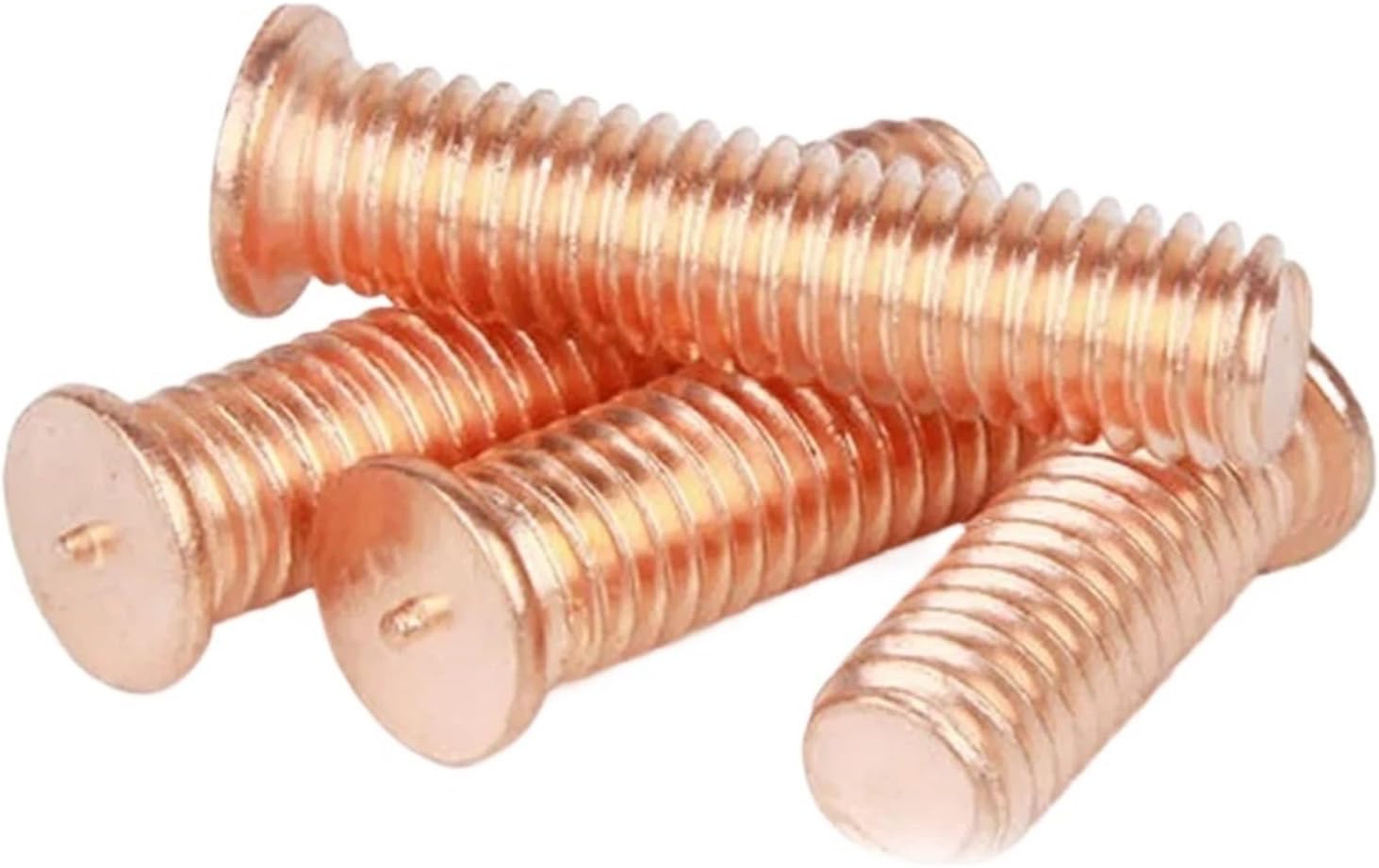 20Pcs M5 Spot Welding Screw Welded Nail Stud Column Copper Plating Screws Length 6mm-40mm(M5x10mm)